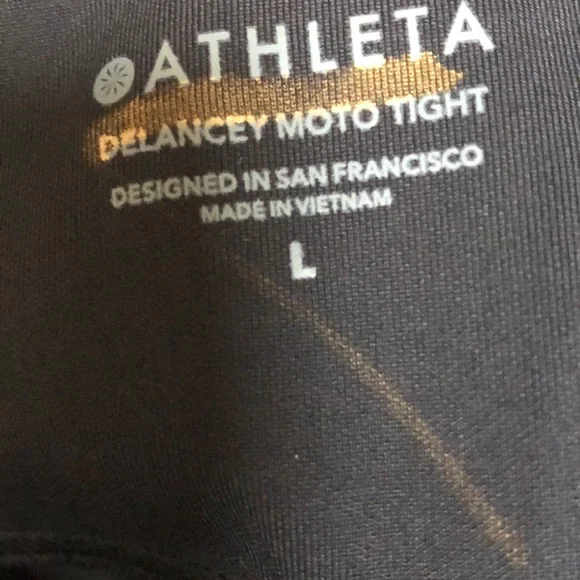 Athleta Delancey Moto Tight Black Large - Picture 10 of 11
